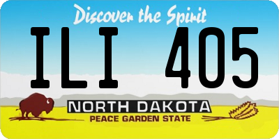 ND license plate ILI405