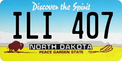ND license plate ILI407