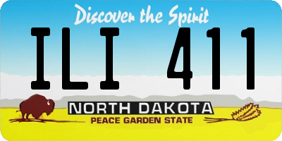 ND license plate ILI411
