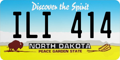 ND license plate ILI414