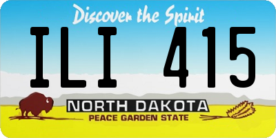 ND license plate ILI415