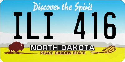 ND license plate ILI416
