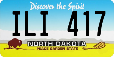ND license plate ILI417