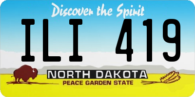 ND license plate ILI419