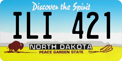 ND license plate ILI421