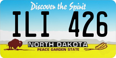ND license plate ILI426