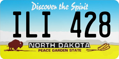 ND license plate ILI428