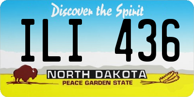 ND license plate ILI436