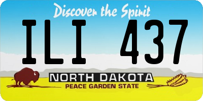 ND license plate ILI437