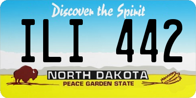 ND license plate ILI442