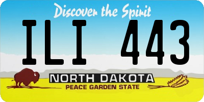 ND license plate ILI443