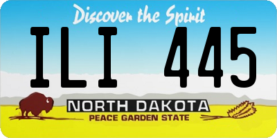 ND license plate ILI445