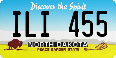 ND license plate ILI455