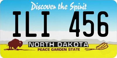 ND license plate ILI456