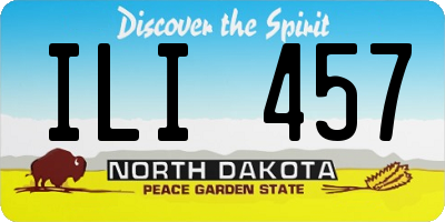 ND license plate ILI457