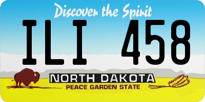 ND license plate ILI458