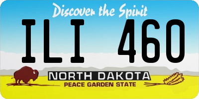 ND license plate ILI460