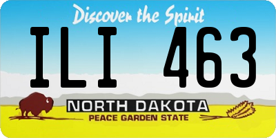 ND license plate ILI463
