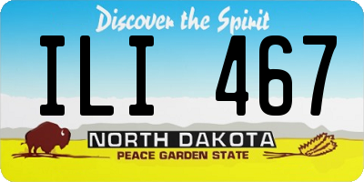 ND license plate ILI467
