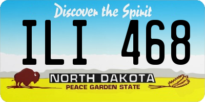 ND license plate ILI468