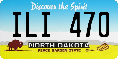 ND license plate ILI470