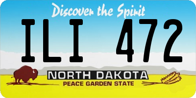 ND license plate ILI472
