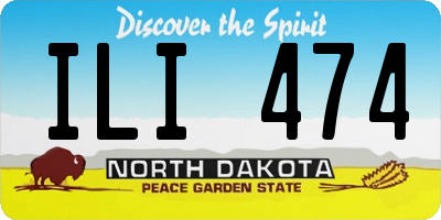 ND license plate ILI474