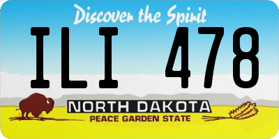 ND license plate ILI478