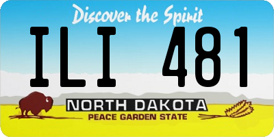 ND license plate ILI481