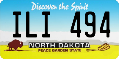 ND license plate ILI494