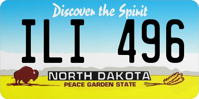 ND license plate ILI496