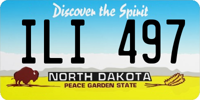 ND license plate ILI497