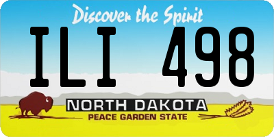ND license plate ILI498