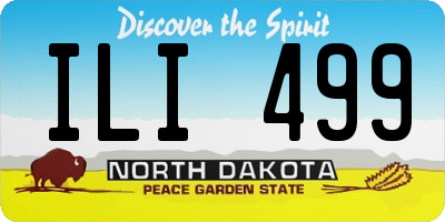ND license plate ILI499