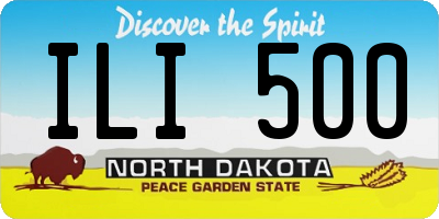 ND license plate ILI500