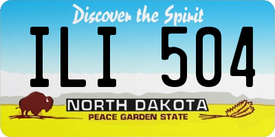 ND license plate ILI504