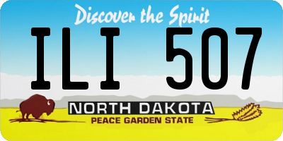 ND license plate ILI507
