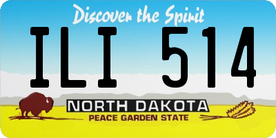 ND license plate ILI514