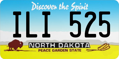 ND license plate ILI525