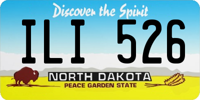 ND license plate ILI526