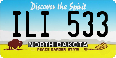 ND license plate ILI533