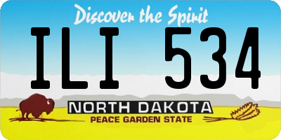 ND license plate ILI534