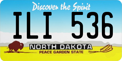 ND license plate ILI536