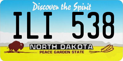 ND license plate ILI538