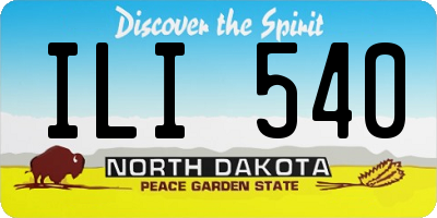 ND license plate ILI540