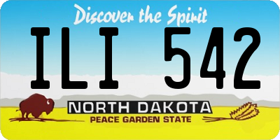 ND license plate ILI542