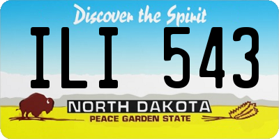 ND license plate ILI543