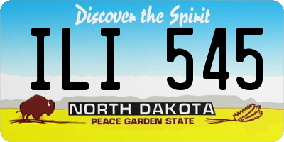 ND license plate ILI545