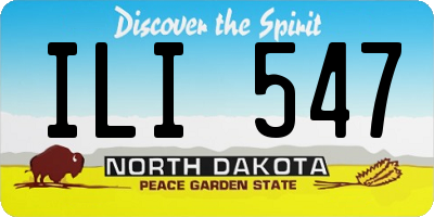 ND license plate ILI547