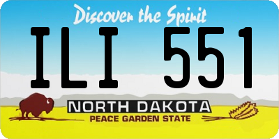 ND license plate ILI551